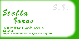 stella voros business card